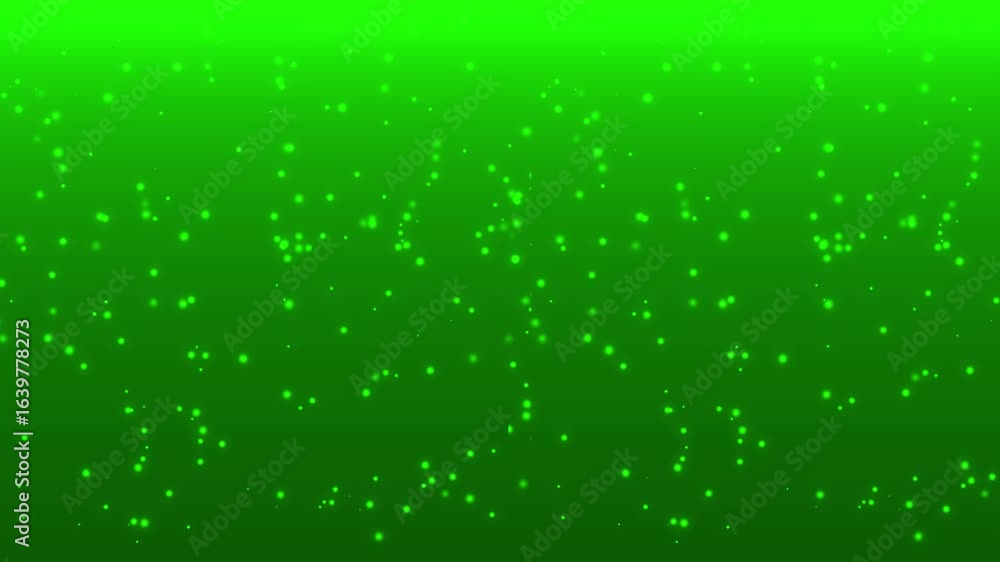 Poster 4k loop animations. randomly moving rightwards small white particles like dust on color background, 