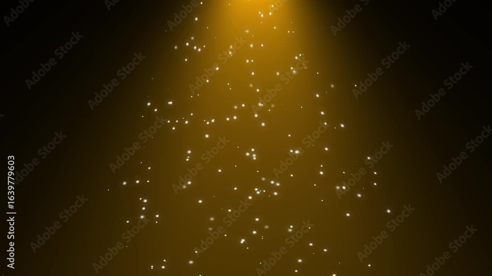 Poster gold particles abstract background with shining golden floating dust particles flare bokeh star on b