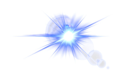 Naklejka premium blue star light sparkle png transparent background