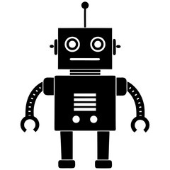 Fototapeta premium blue robot with a red heart