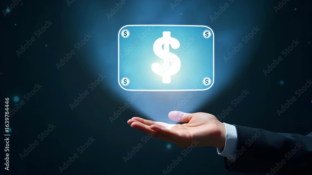 Poster financial advisor updates client on investment status: professional guidance in stock photo concept 