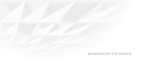 White futuristic abstract minimal background. Digital geometric polygon 3d texture. Light clean contemporary concept for business, technology, science, architecture design