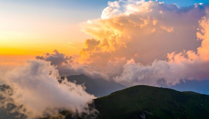 sunset in the mountains