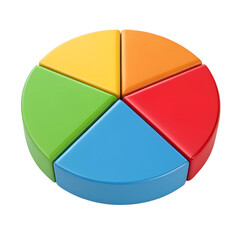 Fototapeta premium Pie Chart Icon Isolated On Transparent Background Png