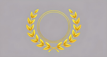 golden award wreath, classic honor symbol, accomplishment wreath, victory award, prestige award, honor symbol, decorative crown, celebration wreath, golden emblem, laurel design, prize wreath, winner 
