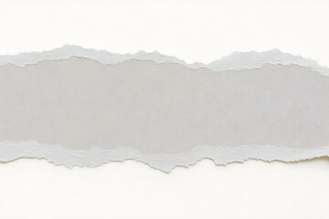 Torn Layered Paper Texture Isolated on White Background