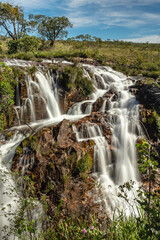 Fototapeta premium Cachoeira na cidade Cavalcante, Estado de Goiás, Brasil, região da chapada dos veadeiros