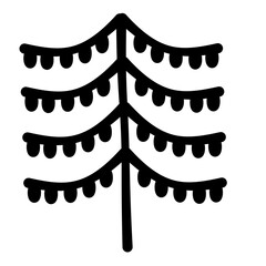 Handdrawn Pine Tree