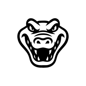 Crocodile or alligator head logo