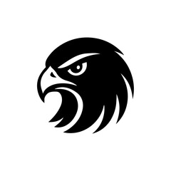 Obraz premium Falcon head logo in black and white vector
