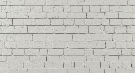Fototapeta premium White brick wall with subtle cracks and texture