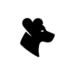 Fototapeta premium Minimalist dog head logo