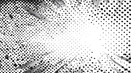 white pop art background with black grunge halftone texture