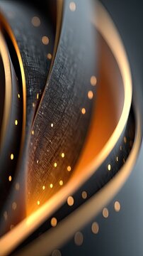 Abstract Black and Gold Swirling Lines Background