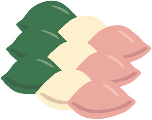 Traditional Korean Songpyeon Rice Cake Illustration