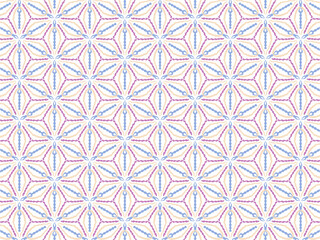 Fototapeta premium Pink and Blue Thai Pattern, Traditional Floral Geometric Wallpaper, Seamless Textile, Ornamental Design, Cultural Motif, Asian Art, Decorative Background, Vintage Style, Elegant Repeat, Home Decor