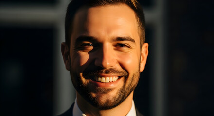 Confident Successful Young Businessman Smiling Portrait Happy Man Corporate Executive Professional Headshot Business Leader Management Team