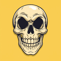 Fototapeta premium human skull vector illustration