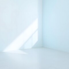 Fototapeta premium Interior architectural illustration of an empty white room with a window, a blank space for design concepts