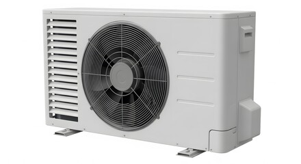 Obraz premium Outdoor air conditioner unit isolated on white background