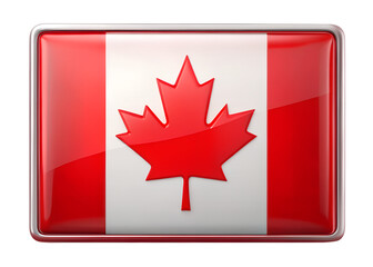 Canadian flag isolated on transparent background