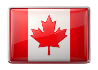 Canadian flag isolated on transparent background
