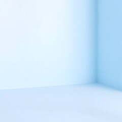 Fototapeta premium Empty, minimalist room interior with a blank white wall, a polished floor, and a single window offering soft light