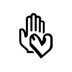 Obraz premium Silhouette of two overlapping hands