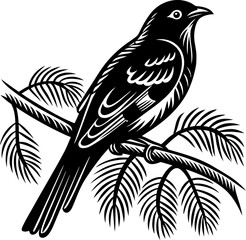 Minimal Bird Vector – Single Color Silhouette Illustration