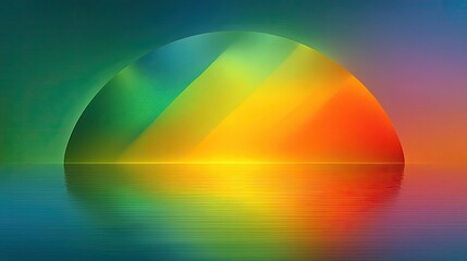 Vibrant Tropical Sunset Reflection Abstract Background