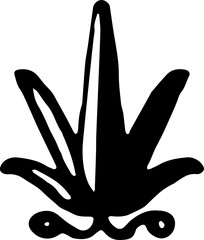 Hand drawn doodle abstract elements,  illustration. figuras ilustradas a mano color negro.