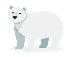 Fototapeta premium Cute Polar Bear Vector Illustration Elements for Creative Clipart Design