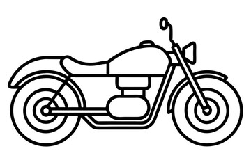 Classic Caf&eacute; Racer Motorcycle with Low Handlebars on Street &ndash; Vintage Custom Bike Design