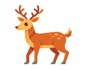 Fototapeta premium Christmas reindeer vector clipart festive holiday animal illustration