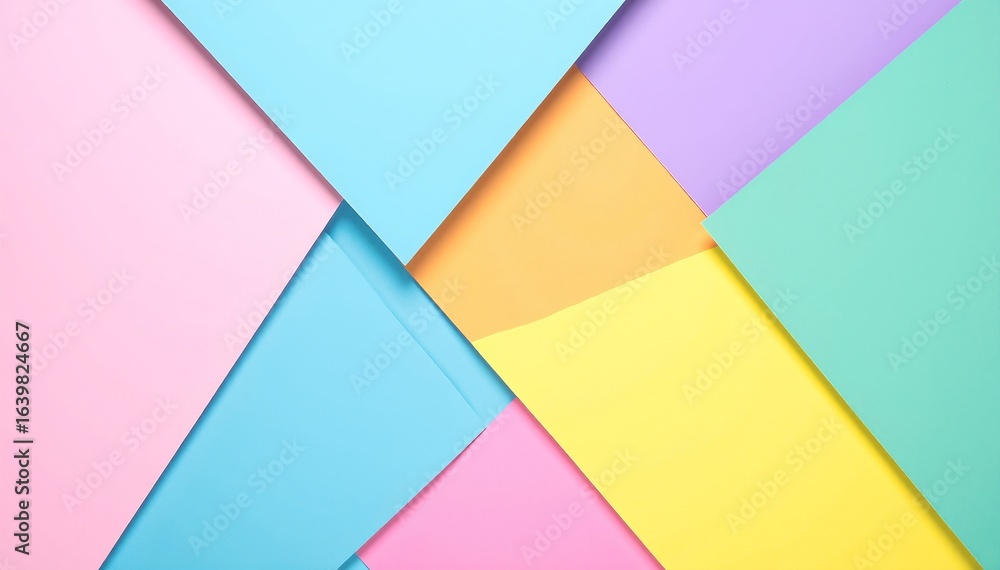 Poster a vibrant background filled with an array of geometric shapes in various colors, including circles, 