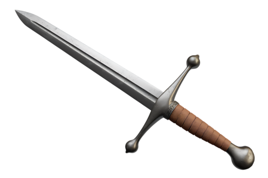 A Detailed Rendering of a Classic Scottish Claymore Sword