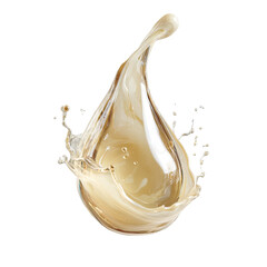 Creamy liquid splash, golden hue