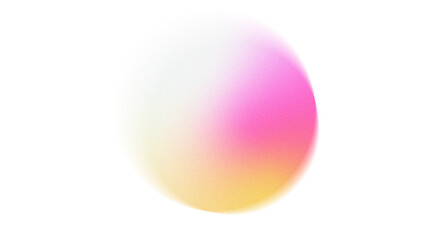 Color gradient, gradation circle, vector grain noise texture holographic blur abstract background. Color watercolor gradient blend mesh of neon iridescent colors gradation