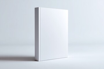 Blank White Book Mockup on Light Gray Background