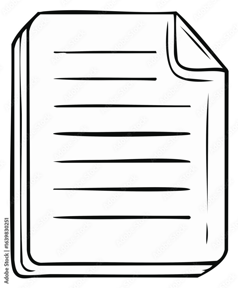 Poster notebook pages with lines design. simple sketch style illustration.