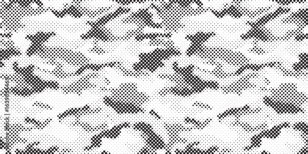 Poster abstract halftone background. military camouflage effect dot seamless pattern texture. dotted backgr