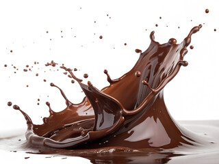Chocolate Splash Crown Isolated on Transparent Background