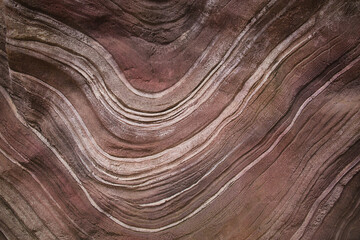 Rock structure in layers