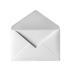 Blank white envelope, closed, top-down view