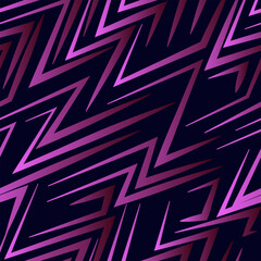 Seamless background. Abstract geometric pattern consisting of purple broken lines on a dark background. Vector illustration for Create unique seamless patterns