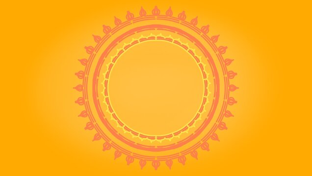 An orange background with intricate floral ornaments, reflecting the warmth, joy, and cultural richness of the Diwali festival.