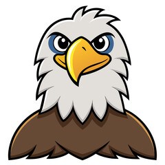 Naklejka premium Cartoon bald eagle vector illustration american bird mascot design
