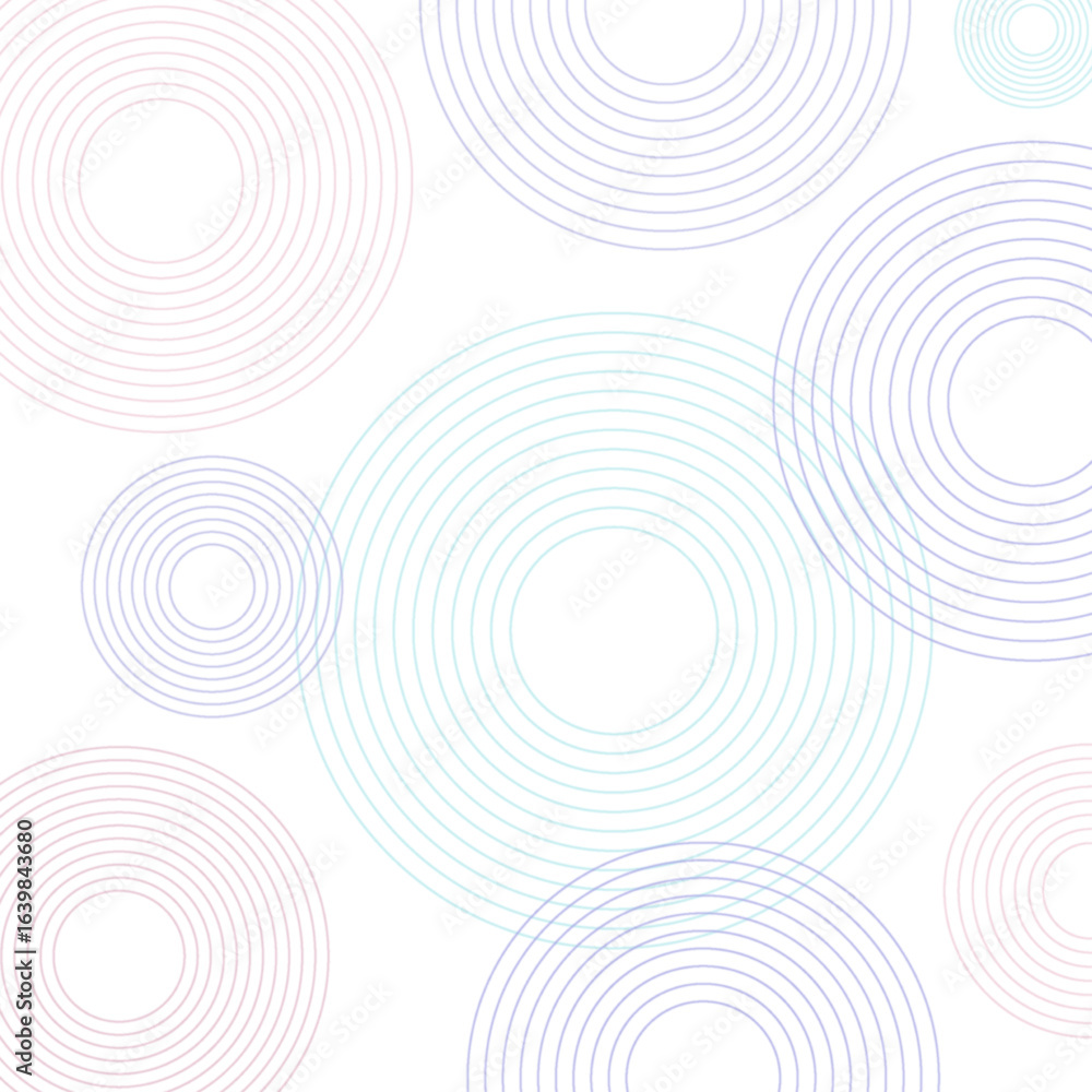 Poster seamless geometric spiral pattern and abstract circle wave lines overlapping pattern isolated.