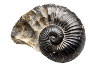 Shiny beauty of ammonite shell
