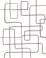 abstract pattern characterized by a continuous, looping line that forms a series of interconnected